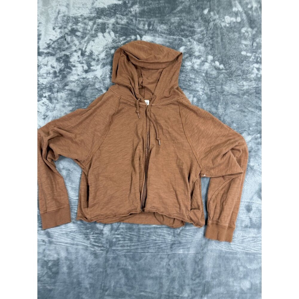 Pink Victorias Secret Womens Zip Hoodie XL Casual Brown Athleisure